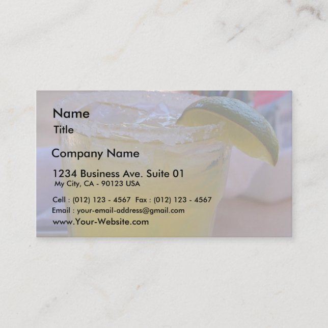 Margaritas Ice Drinks Business Card (Front)