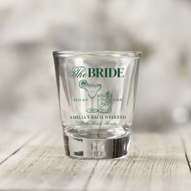 Margaritas & Matrimony Bachelorette The Bride Shot Glass (Creator Uploaded)