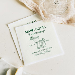 Margaritas & Matrimony Bachelorette Weekend Napkin
