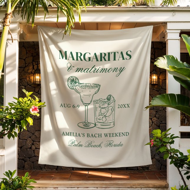 Margaritas & Matrimony Bachelorette Weekend Tapestry (Creator Uploaded)