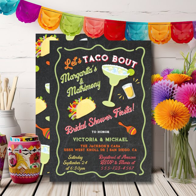 Margarita's Matrimony Mexican Fiesta Bridal Shower Invitation (Creator Uploaded)