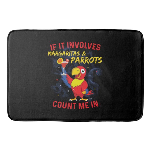 Margaritas & Parrots Bath Mat (Front)