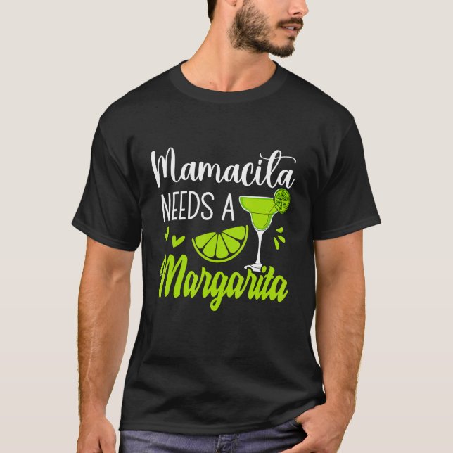 Margaritas Senoritas Mamacita Needs A Margarita Cu T-Shirt (Front)