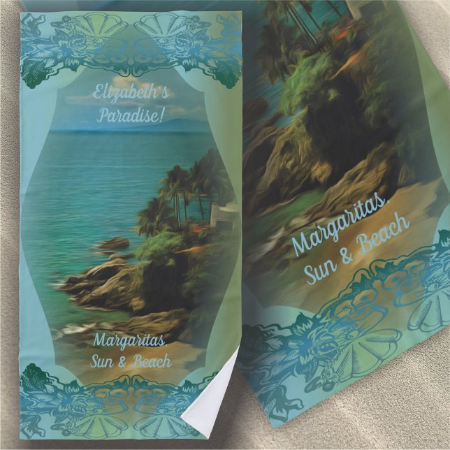 Margaritas, Sun & Beach 0026 Beach Towel (Creator Uploaded)