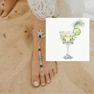 Margaritas Tropical Monogram II Napkin