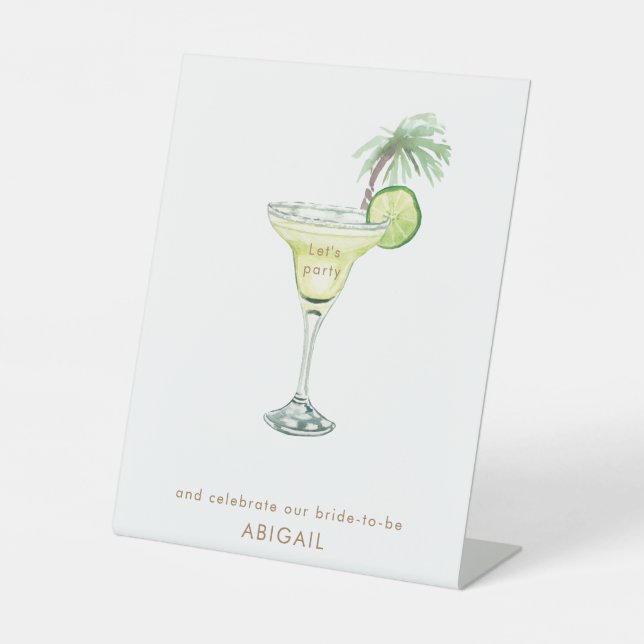 Margaritas Tropical Personalised Cocktail Sign (Front)