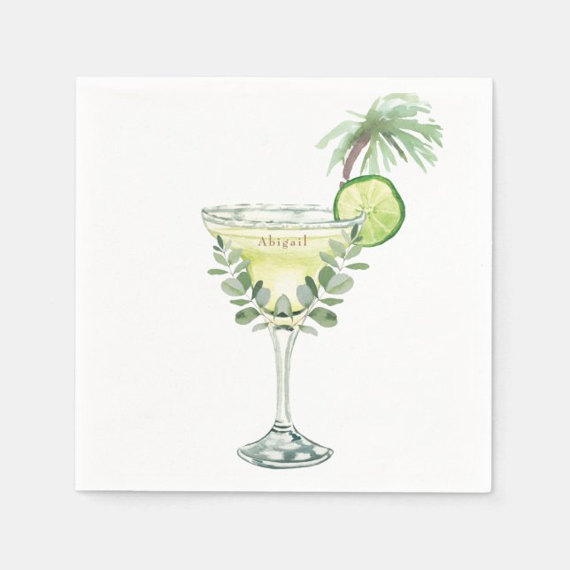 Margaritas Tropical Shower  Napkin (Front)