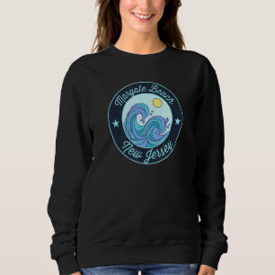 Margate Beach Nj New Jersey Souvenir Nautical Surf Sweatshirt