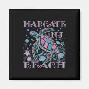 Margate Beach Nj Turtle Lover Colorful Beach Souve Magnet