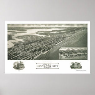 Margate City, NJ Panoramic Map - 1925 Poster