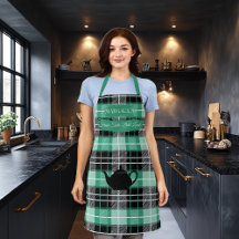 Margaux's Fresh Taste Green Plaid with Teapot
