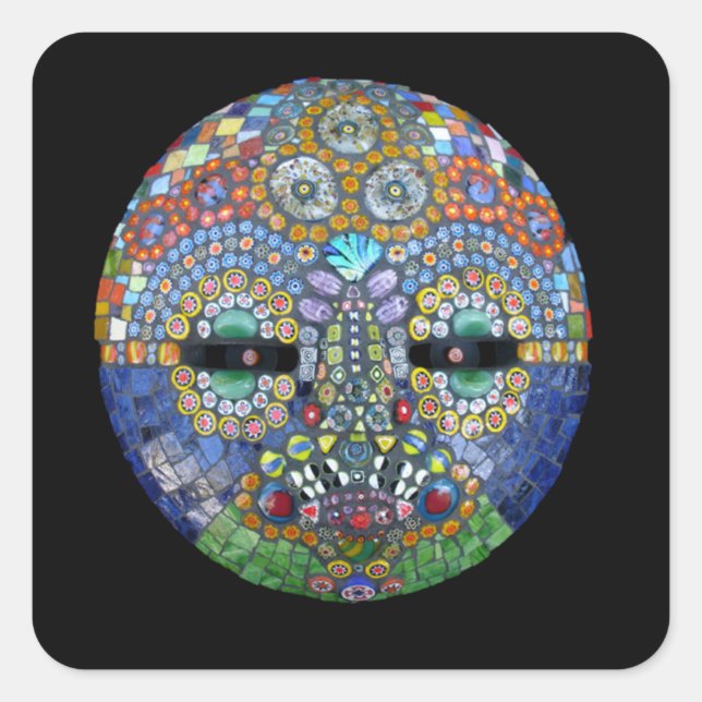 Marge Mosaic Mask Square Sticker (Front)