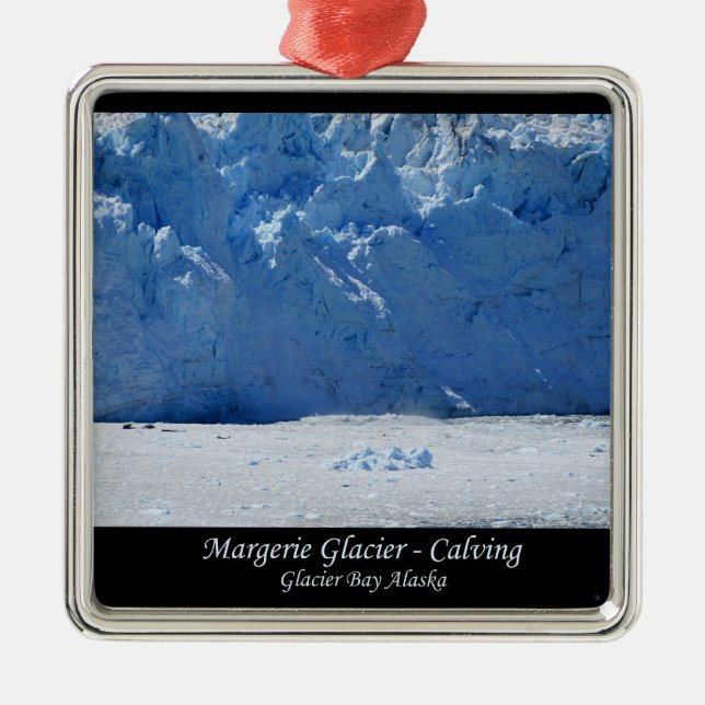 Margerie Glacier Calving/Glacier Bay Alaska Metal Ornament (Front)