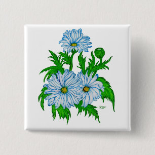 Margeriten Blume 15 Cm Square Badge
