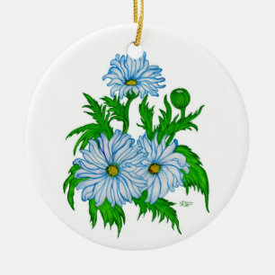 Margeriten Blume Ceramic Tree Decoration
