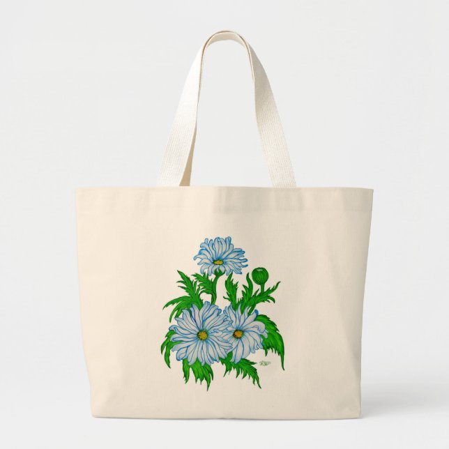 Margeriten Blume Large Tote Bag (Front)