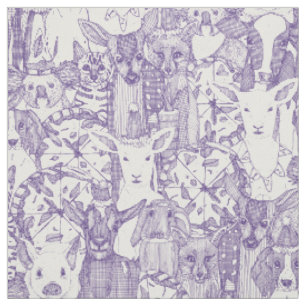 margherita menagerie pizza party grape fabric