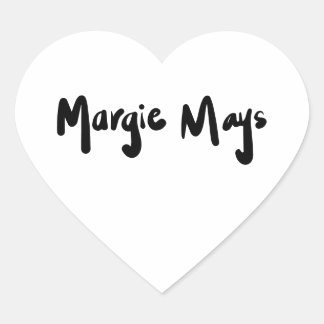 Margie Mays Signature Heart Sticker