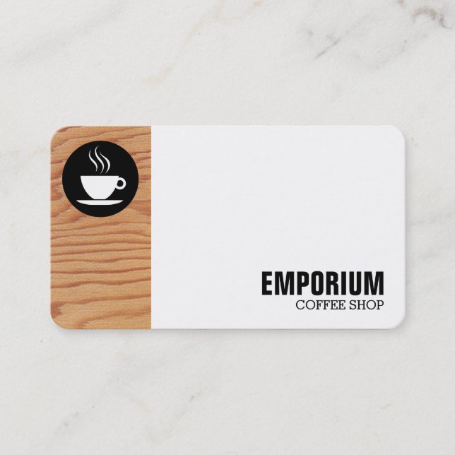 Margin Circle - Wood 02 Business Card (Front)