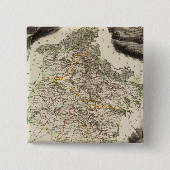 Margin illustrations 15 cm square badge (Front)