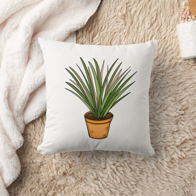 Marginata Hand drawn Plant  Cushion (Blanket)