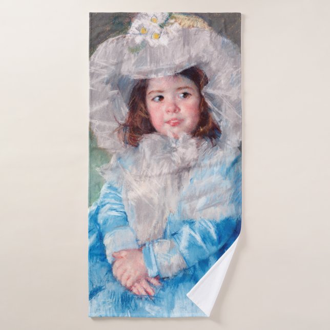 Margot in Blue, Mary Cassatt Bath Towel (Bath Towel)