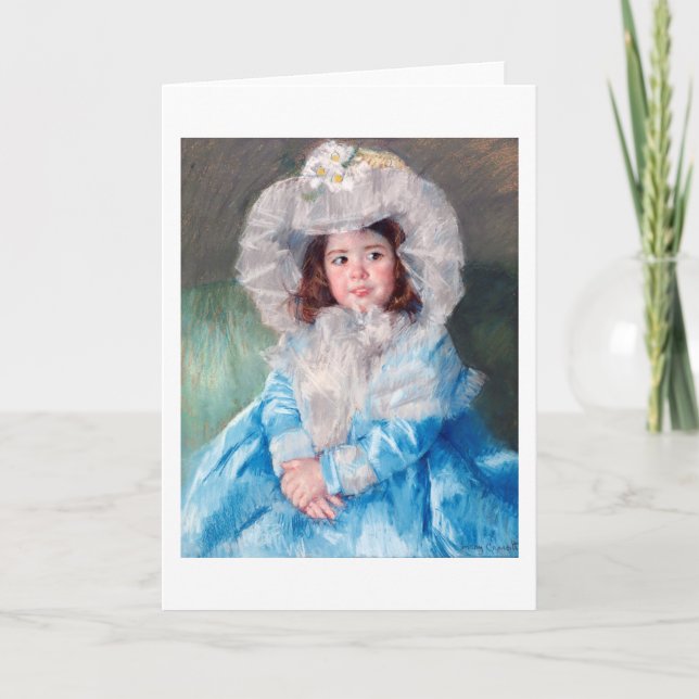 Margot in Blue, Mary Cassatt Card (Front)