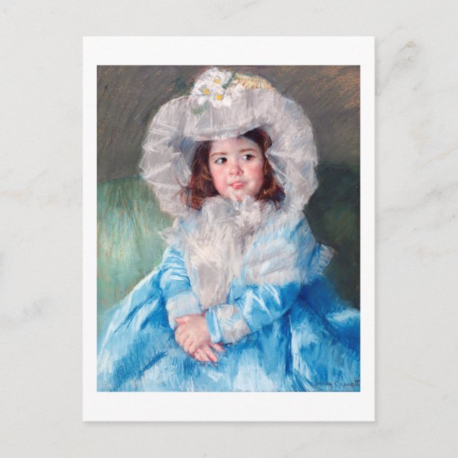 Margot in Blue, Mary Cassatt Postcard (Front)