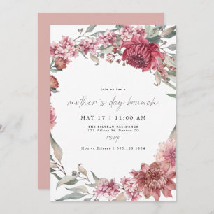 MARGOT Romantic Dusty Rose Blush Mother's Day Invitation