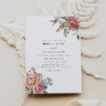 MARGOT Rustic Dusty Rose Blush Floral Wedding Invitation<br><div class="desc">This wedding invitation features elegant dusty rose blush watercolor florals and a handwritten script font paired with a creamy beige photo backside. Easily add your photo and wedding website onto the backside for a personal touch.</div>