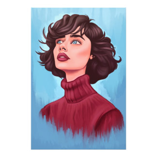 Margot Woman Painting Full Portrait Print
