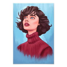 Margot Woman Painting Full Portrait Print