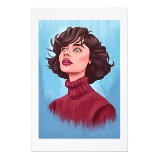 Margot Woman Painting Portrait Poster