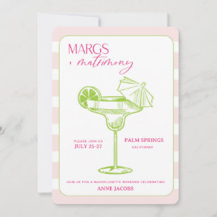 Margs and Matrimony Bachelorette Invitation