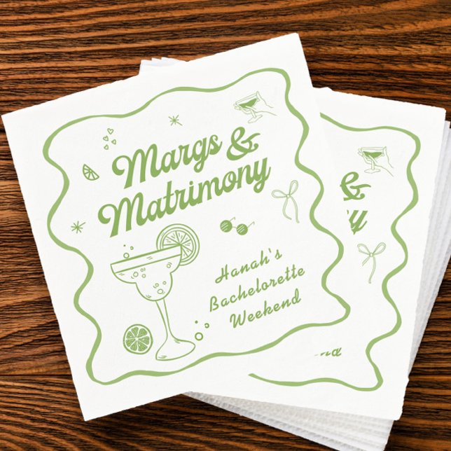 Margs and Matrimony Bachelorette Napkin (Creator Uploaded)