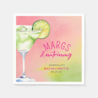 Margs and Matrimony Bachelorette  Napkin
