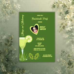 margs and matrimony Bachelorette party portrait Invitation