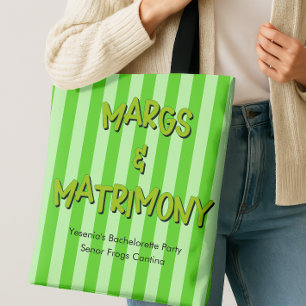 Margs and Matrimony Bachelorette Party Tote Bag