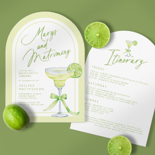 Margs And Matrimony Bachelorette Weekend Invitation