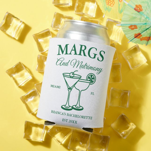 Margs and Matrimony  Beach Bachelorette party  Can Cooler (In Situ Summer)