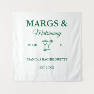 Margs and Matrimony Beach Bachelorette party  Tapestry