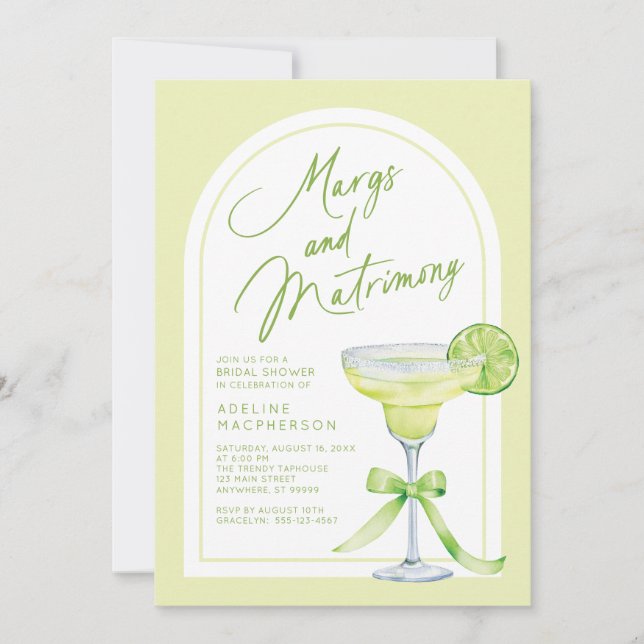Margs And Matrimony Bridal Shower Invitation (Front)