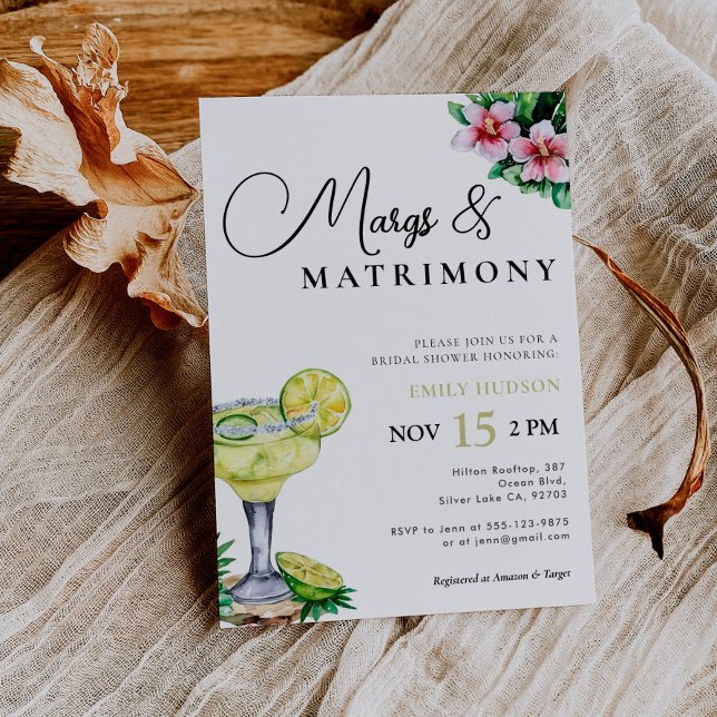Margs and Matrimony Bridal Shower Invitation (Creator Uploaded)