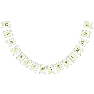 Margs and Matrimony Green Striped Bunting