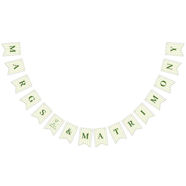 Margs and Matrimony Green Striped Bunting (All)