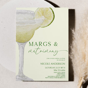 Margs and Matrimony Margarita Bridal Shower Invitation