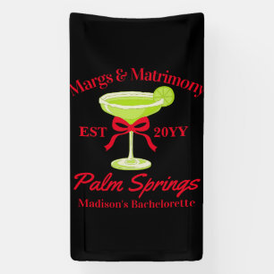 Margs and Matrimony Margaritas Bachelorette Party Banner