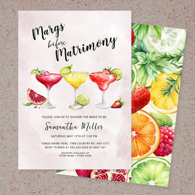 Margs before Matrimony Bridal Shower Invitation (Creator Uploaded)