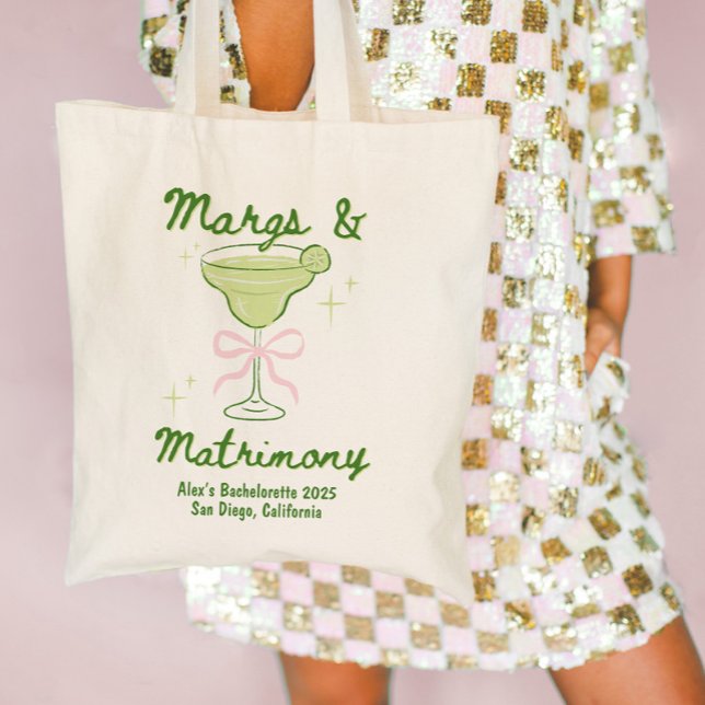 Margs & Matrimony Bachelorette Custom Tote Bag (Margs & Matrimony Bachelorette Custom Tote Bag)