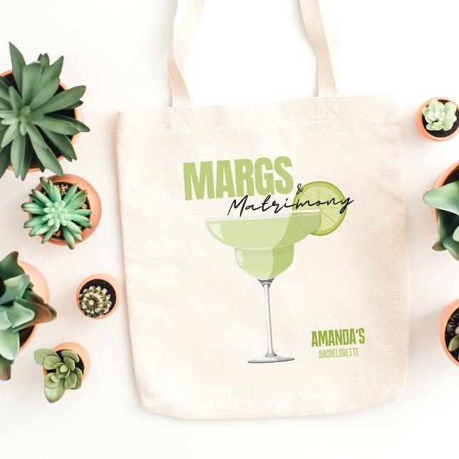 Margs & Matrimony Bachelorette Favours Tote Bag (Magrs & Matrimony Bachelorette Favors Tote Bag)